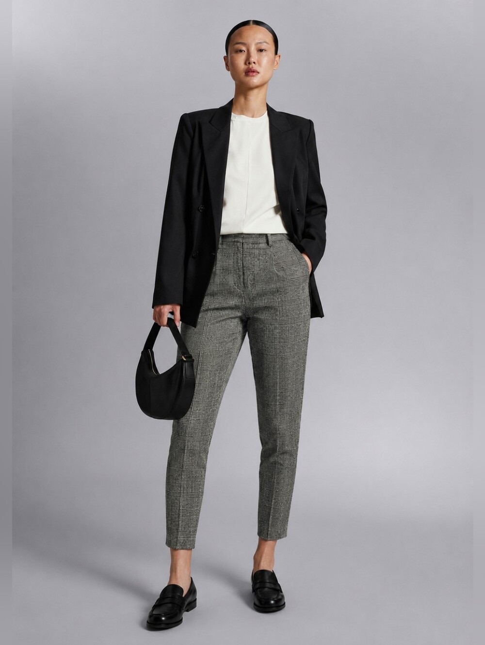 Frank And Oak Wool Plaid Grant Tapered Pants